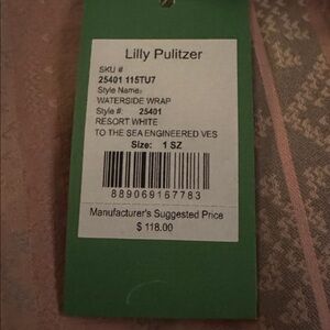 Lilly Pulitzer Waterside Wrap - Green and White